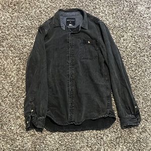 Modern Amusement Black Denim Button Down